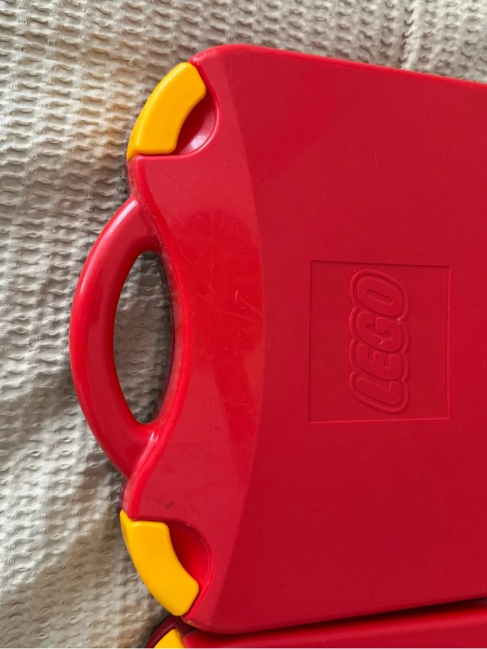 Lego Red Storage Cases with Yellow Latches (Pair) - Picture 3 of 4
